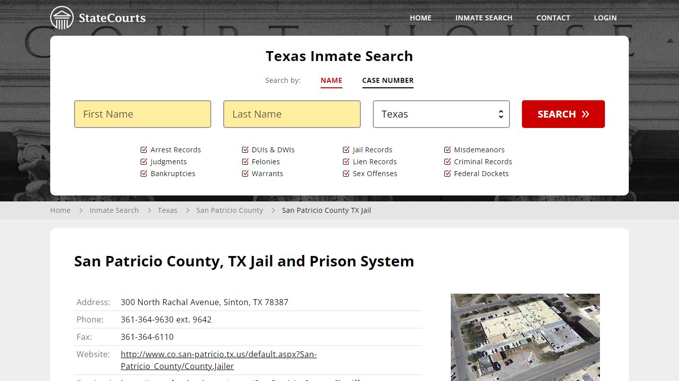 San Patricio County TX Jail Inmate Records Search, Texas - StateCourts